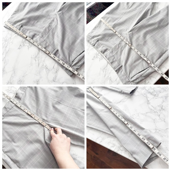 Ann Taylor Size 16 Petite Gray Pink Plaid Blazer Pants Suit Set Size 16P - Picture 14 of 15